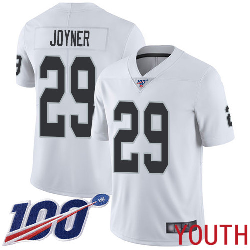 Oakland Raiders Limited White Youth Lamarcus Joyner Road Jersey NFL Football 29 100th Season Vapor Jersey